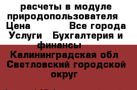 расчеты в модуле природопользователя › Цена ­ 3 000 - Все города Услуги » Бухгалтерия и финансы   . Калининградская обл.,Светловский городской округ 
